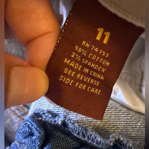 vintage Zana Di  jeans blue cuffed women zipper button size 11 - Picture 11 of 16